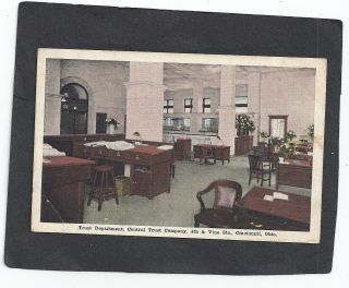 Cincinnati,  Oh: 1920: Interior Of The Trust Department At Central Trust Company