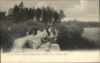 Boston Ma Franklin Park School - Master Hill C1910 Postcard
