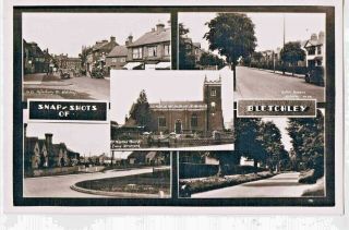 Buckinghamshire - R/p - Multi Views Of Bletchley,  Milton Keynes,  1940