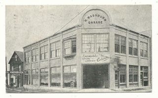 Me Bath Maine H.  Washburn Garage Columbia Dealership Advertising 1910 Postcard