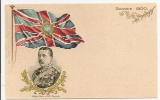 Major General J.  D.  P.  French,  Flag,  Souvenir 1900 England Uk Tuck 426 Postcard