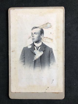 Victorian Carte De Visite Cdv: Handsome Young Man “tom”