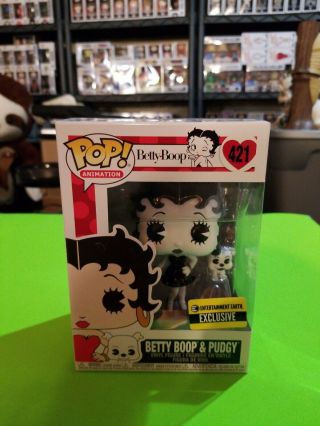 Funko Pop Animation Betty Boop & Pudgy Black And White 421 Ee Exclusive