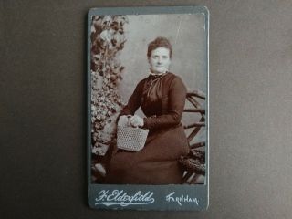 Cdv Victorian Photograph Of A Lady By F Elderfield Of Farnham