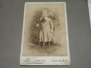 A Cdv Cabinet Photo Of " Little Lord Fauntleroy " By Warner Baldwinsville Ny