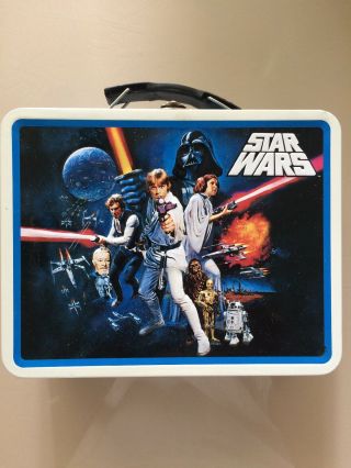 Star Wars Vintage Tin Lunch Box Tie Fighter & Millennium Cookie Cutter