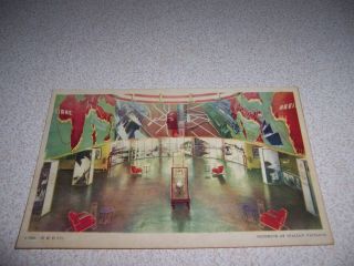 The Italian Pavilion Interior 2 At 1933 Century Of Progress Worlds Fair Postcard