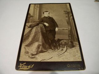 A Cabinet Card Of A Named " Little Lord Fauntleroy " Young Boy Carthage Ny
