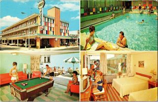Fiesta Motel Tennessee Ave Atlantic City Nj C1965 Multi View Vtg Postcard O27