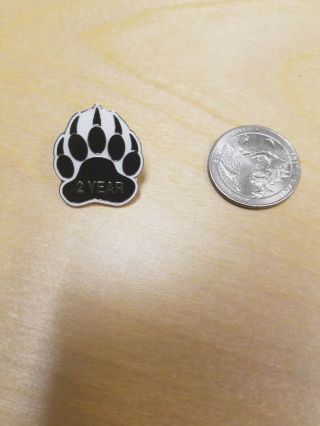 Bear Paw Two Year Pin.