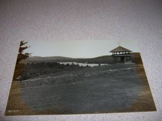 View From Observatory Hill Pine Grove Springs Hotel Spofford Nh.  Rppc Postcard