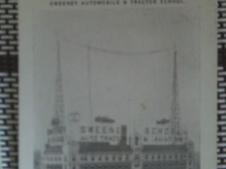 RARE 1910s POSTCARD SALESMAN SAMPLES SWEENEY AUTO TRACTOR SCHOOL KANSAS CITY MO 2
