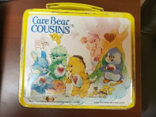 1985 Care Bears Cousins Lunch Box And Thermos