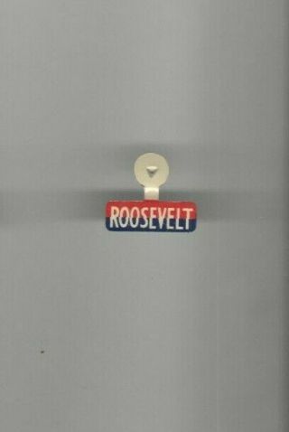 1930s Fdr Pin Franklin D.  Roosevelt Pinback Tab Style Campaign Button 3