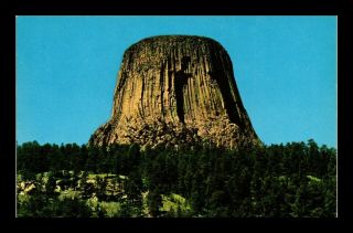 Dr Jim Stamps Us Devils Tower Black Hills South Dakota Curteichcolor Postcard