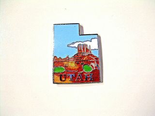 Utah State Cloisonne Style Vintage Pin From The 80 