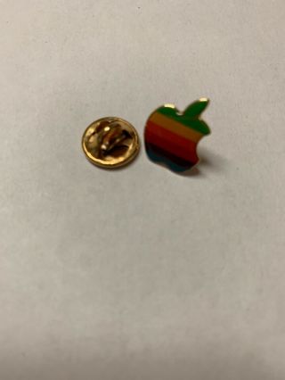 Vintage Apple Computer Rainbow Logo Pin Lapel