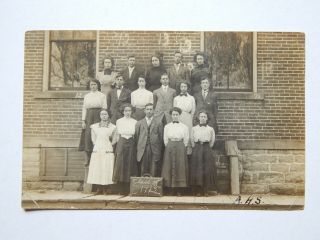 Attica Ohio High School Class Of 1912 Real - Photo Postcard