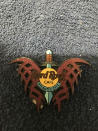 Hrc Hard Rock Cafe Pin - Atlantic City Tattoo Butterfly Sword Only 300 Made