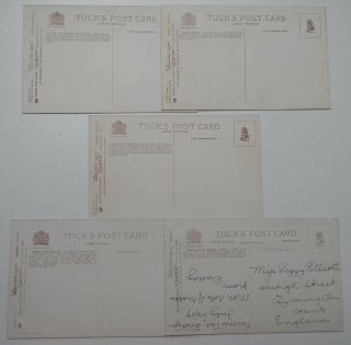 SET OF 5 TUCK CARDS - ' WIDE WIDE WORLD ' BOMBAY SERIES II,  8926/70. 2