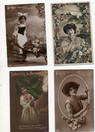 27 Vintage Postcards: Glamour Greetings Of Pretty Ladies