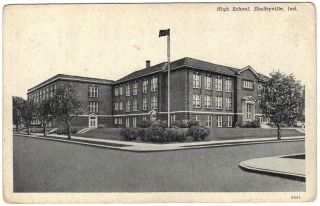 Shelbyville Indiana High School,  In,  Vintage Postcard