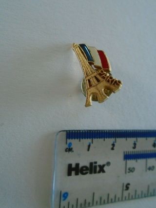 Eiffel Tower Paris With French Flag France Lapel Pin Badge