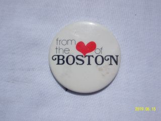 From The Heart Of Boston Pin 1980 