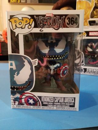 Funko Pop Marvel Venom - Venomized Captain America Bobble Head Vinyl Figure 364