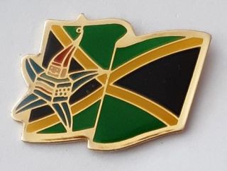 Jamaica At The 1992 Winter Olympics Games Albertvill France Lapel Pin Badge