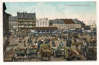 Champlain Market,  Quebec City Quebec Qc Postcard 030418