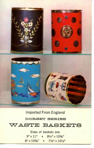 Imported Dorset Waste Baskets - I D Company - York - Vintage Advertising Postcard