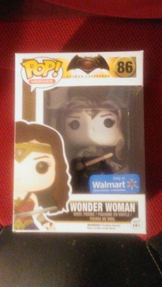 Funko Pop Wonder Woman Black & White Walmart Exclusive
