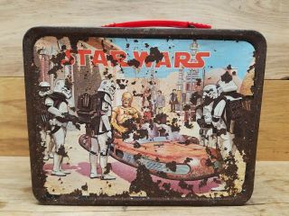 Vintage Star Wars Metal Lunch Box - No Thermos 1977 Luke Skywalker