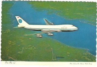 Pan Am 747,  Airplane,  Airline,  Continental Size Postcard