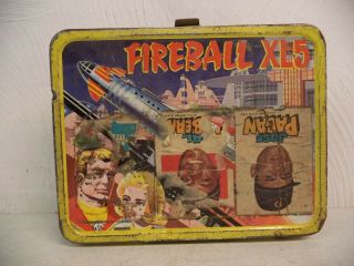 Vintage Fireball Xl5 Metal Lunchbox No Thermos