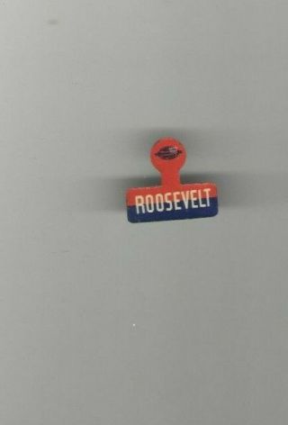 1930s Fdr Pin Franklin D.  Roosevelt Pinback Tab Style Campaign Button 4