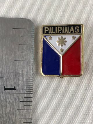 Vintage Philippines Pilipinas Flag Metal Enamel Lapel Pin 4