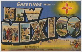Vintage Large Letter Postcard From Mexico