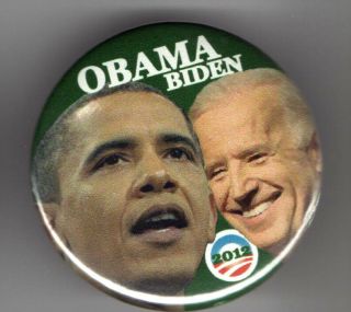 Obama Biden 2012 Pin Campaign Pinback Jugate,  Logo 2.  25 Inch