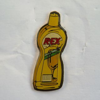 Rex Cleaning Spray Bottle Lapel Pin | Vintage Metal Enemal Badge Pin Button