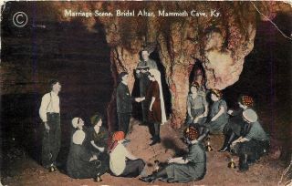 Mammoth Cave Kentucky Marriage Scene Bridal Altar 1919