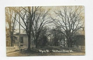 1906 Rppc Photo Postcard View Of Main Street Saxtons River Vt R1570