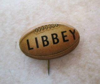 Vintage Libbey Football Lapel Pin Pinback Whitehead & Hoag Co Kk174