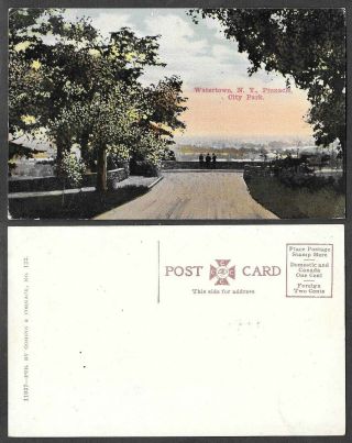 Old Postcard - Watertown,  York - City Park - Pinnacle