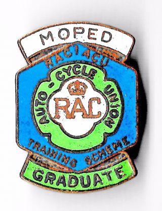 Lapel Tie Pin Vintage Moped Graduate Rac Acu Auto Cycle Union Training Scheme
