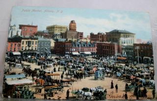York Ny Public Market Albany Postcard Old Vintage Card View Standard Post Pc