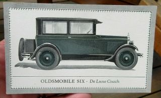 Ca 1920 Oldsmobile Six De Luxe Auto Car Advertising Postcard