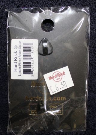 Hard Rock Cafe Pin - London - Phone Booth Guitar (on Red Velvet Frame) 2