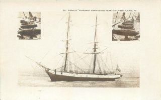 Rppc Rebuilt Niagra Commodore Perrys Flagship Erie Pa Pennsylvania Postcard